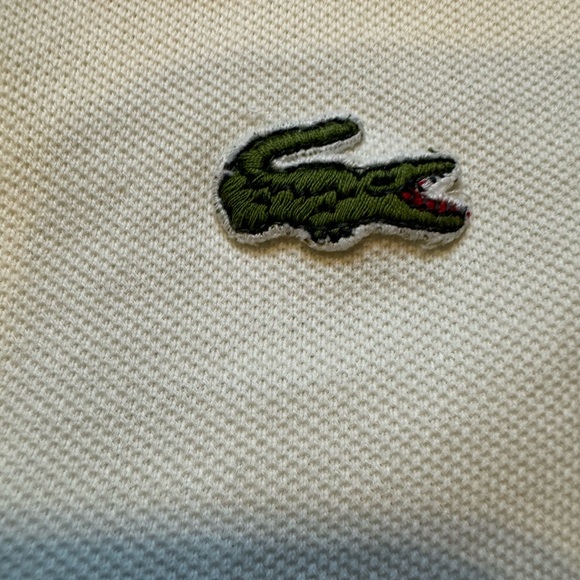 VTG 70s-80s Lacoste Grand Patron Men's White Polo Shirt with Blue and Green Trim - Picture 2 of 9